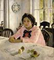 The girl with peaches (1887) was the painting that inaugurated Russian Impressionism.