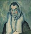 Paul Cézanne - La femme a l'hermine d'apres le Greco