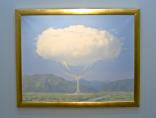 One of the largest and most unusual paintings by surrealist master Rene Magritte is shown at New York's Christie's auction house