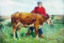 Руски селянин с крава - Асен  Белковски 